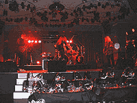 KANSAS on the stage with their logo made of ice.