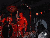 Phil at his drum kit.